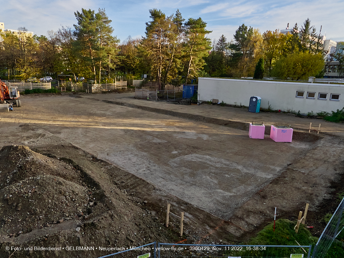 11.11.2022 - Baustelle an der Quiddestraße Haus für Kinder in Neuperlach
